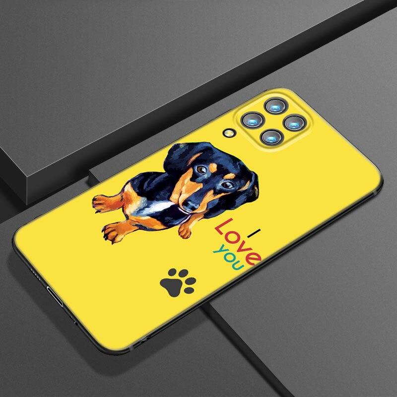 Dachshund Dog Love Phone Case For Samsung Galaxy A21 A30 A50 A52 S A13 A22 A32 4G A23 A33 A53 A73 5G A12 A31 A51 A70 A71 A72