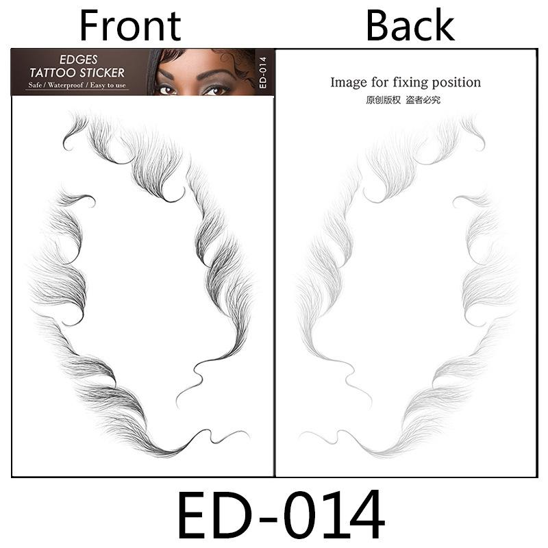 

Татуировка с челкой, Тату-наклейка, Наклейка для края пушковых волос 110*180mm