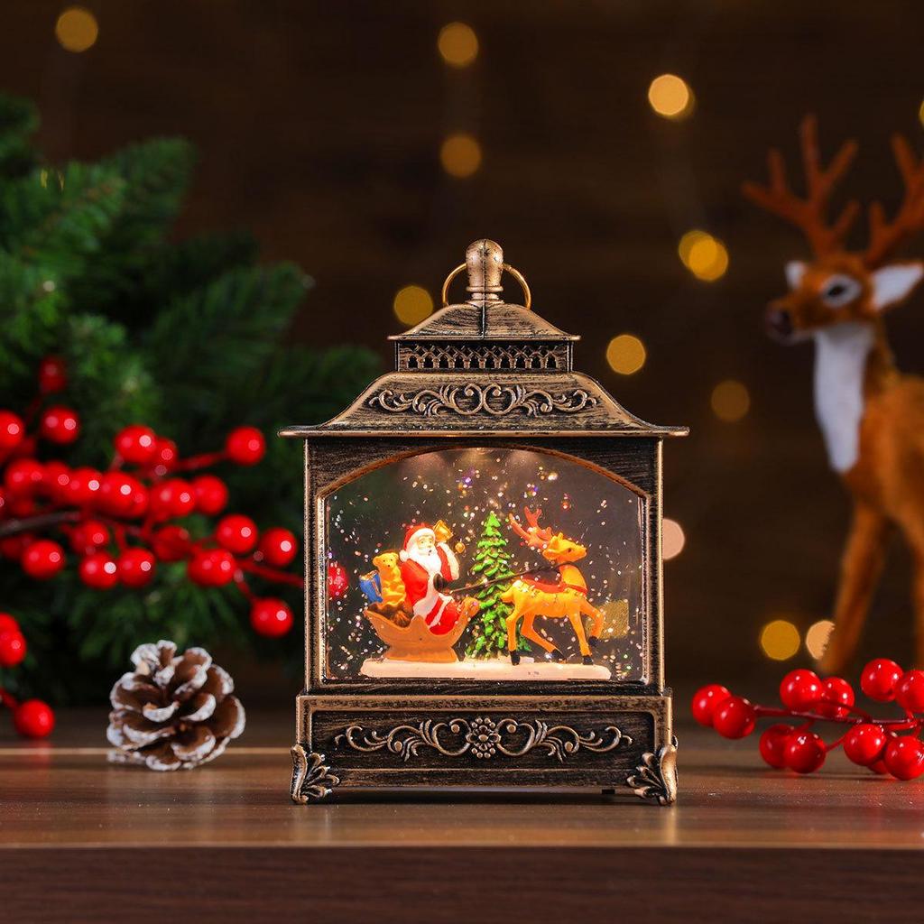 Musical Light-Up Snowing Christmas Ornament Night Light Gift