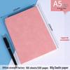 A5 Leather Notebook with Logo, Pen Holder, Thickened Soft Cover for Business Meetings and Student Notes