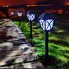 2Pcs LED Solar Rasen Lichter Im Freien Wasserdichte Powered Lampe Garten Dekoration Licht für Gehweg Pfad Villa Hof Solar Lampen