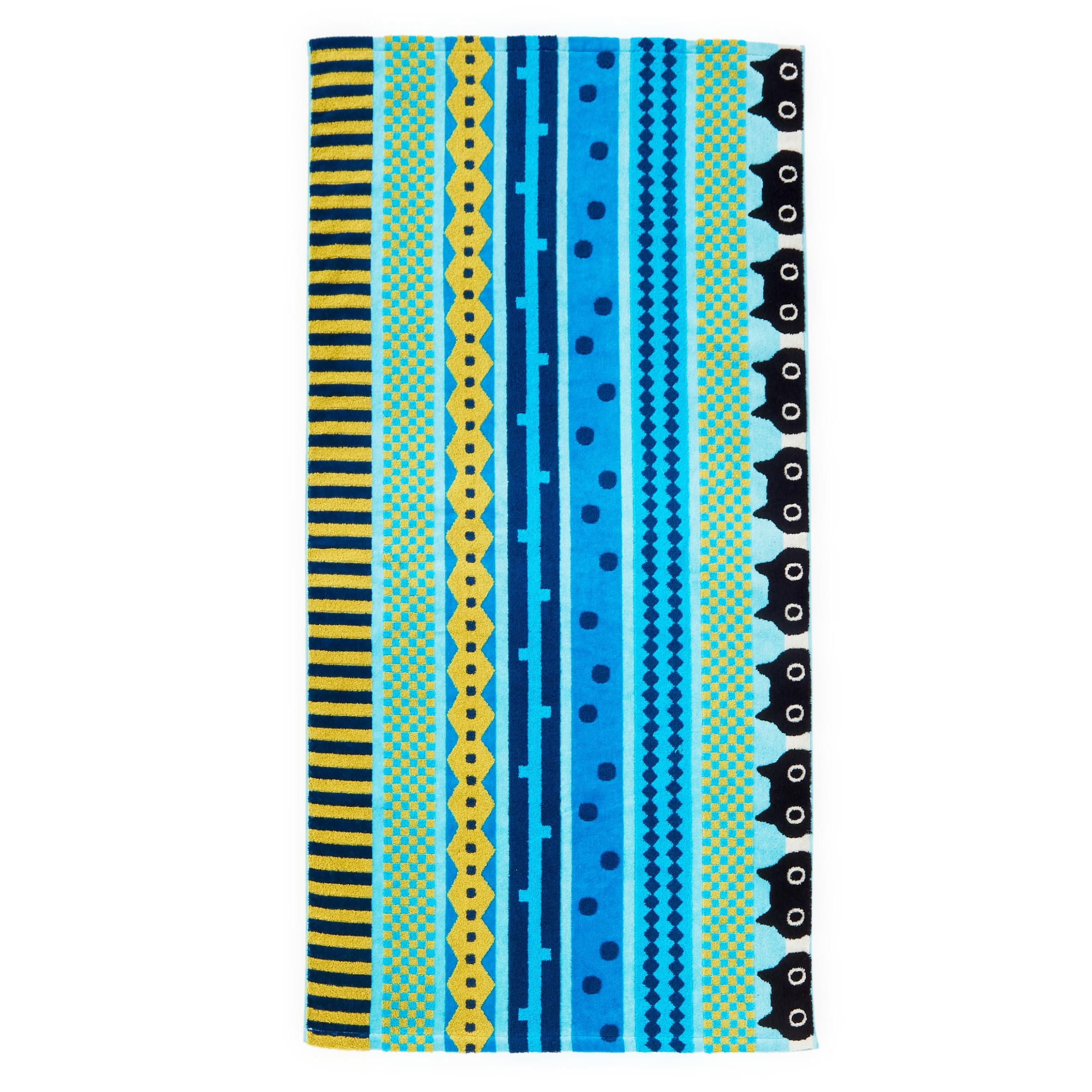 Nishikawa Atsuko Matano Bath Soft and Fluffy with Untwisted MEME Ribbon Towel, 60x120cm, Washable, 100% Cotton, Yarn, Shirring, Blue, TT14354663, синий