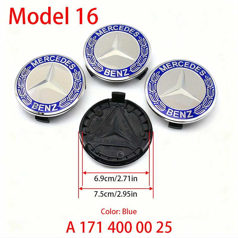 4Pcs 60mm 75mm Car Wheel Center Logo Badge Hub Cap For Mercedes Benz W211 W205 W213 W203 C218 A207 CLA CLS E Class Accessories