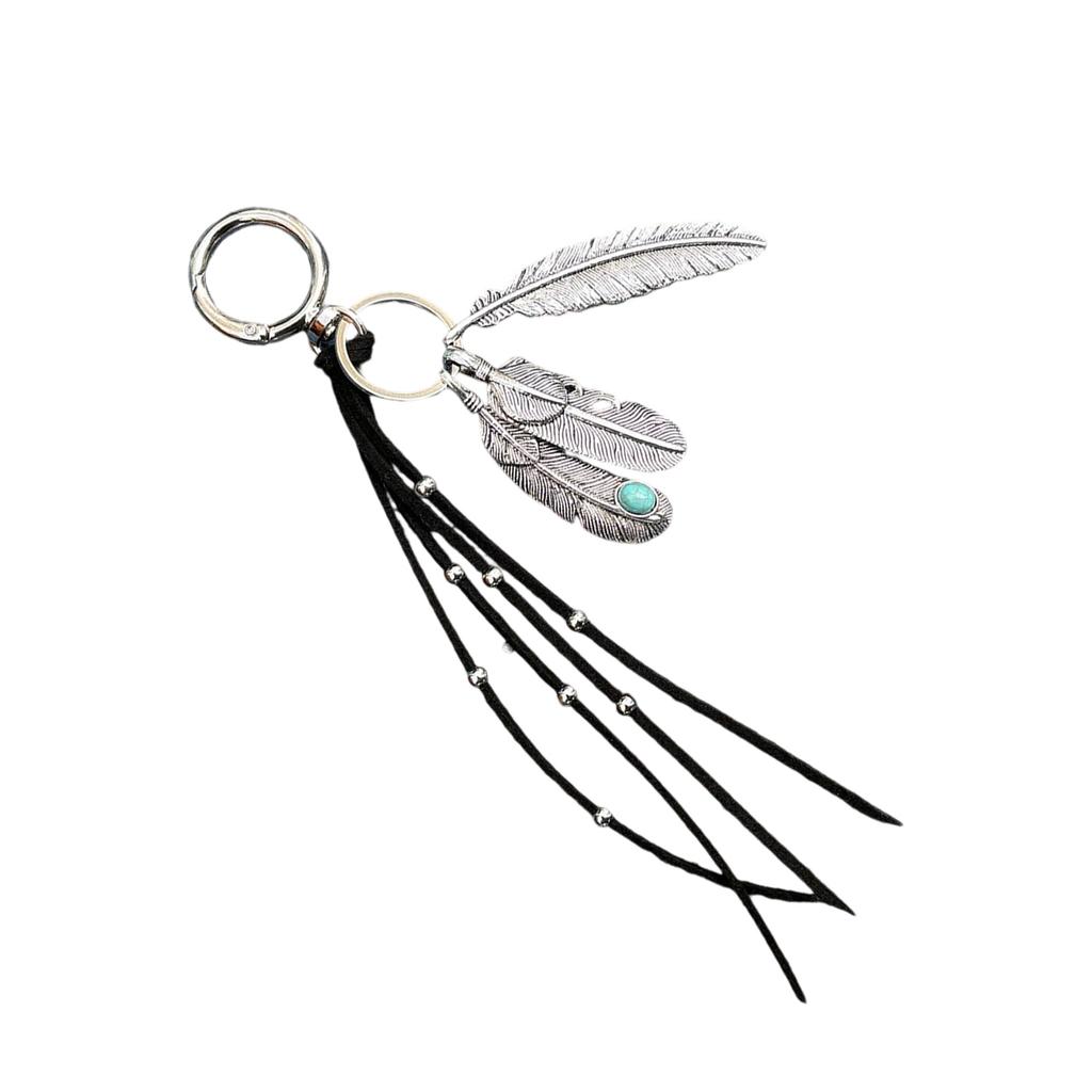 Feather Tassel Keychain With Glittery Faux Feather Ornament For Bags Backpacks Jewelry Accessories Elegant Gift Idea