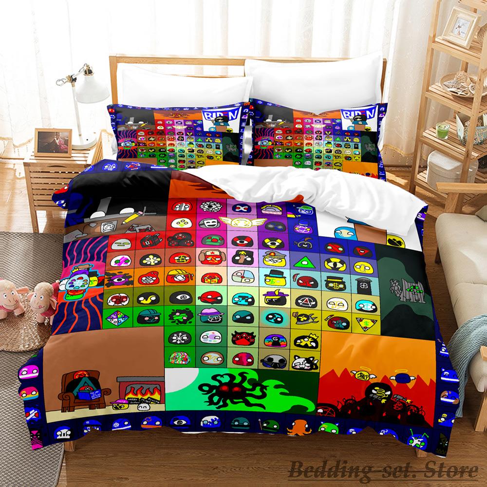 Neues Countryball Polandballs Bettwäsche-Set Einzelbett Twin Full Queen King Size Bettset Aldult Kinderzimmer Bettbezug-Sets Anime