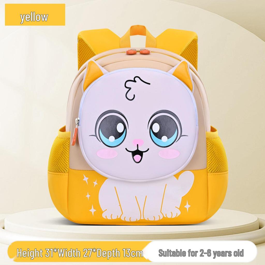 2025 Kids' Lightweight Cartoon Backpack for Ages 6-12 with Spine Protection and Double Shoulder Straps