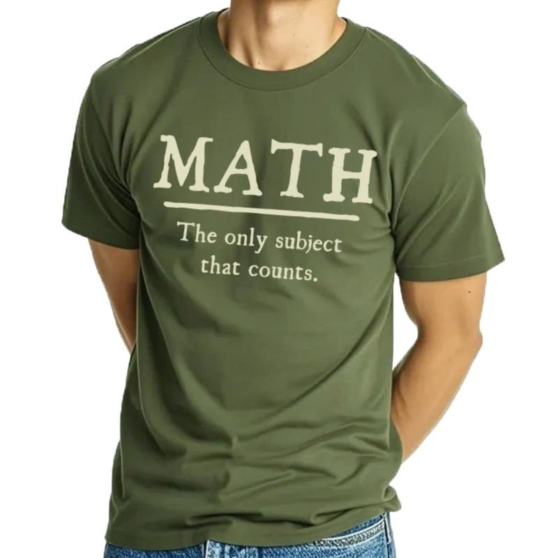 Camisetas divertidas de matemáticas el sujeto que cuenta para hombres  camisetas de algodón con