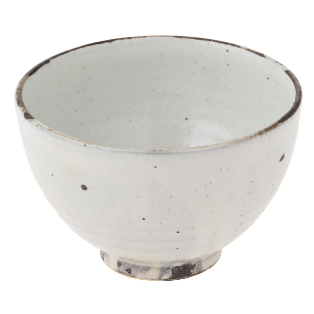 Marui Seito Shigaraki Ware Hechimon Soup Diameter Powdered Iron Bowl, 11cm, Scattering, White, MR-3-4213