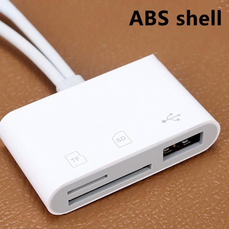 2 In 1 Otg Card Reader Type C Lightning To Sd Tf Memory Card With Usb Charging Port For Macbook Pc Laptop Iphone Cardreader