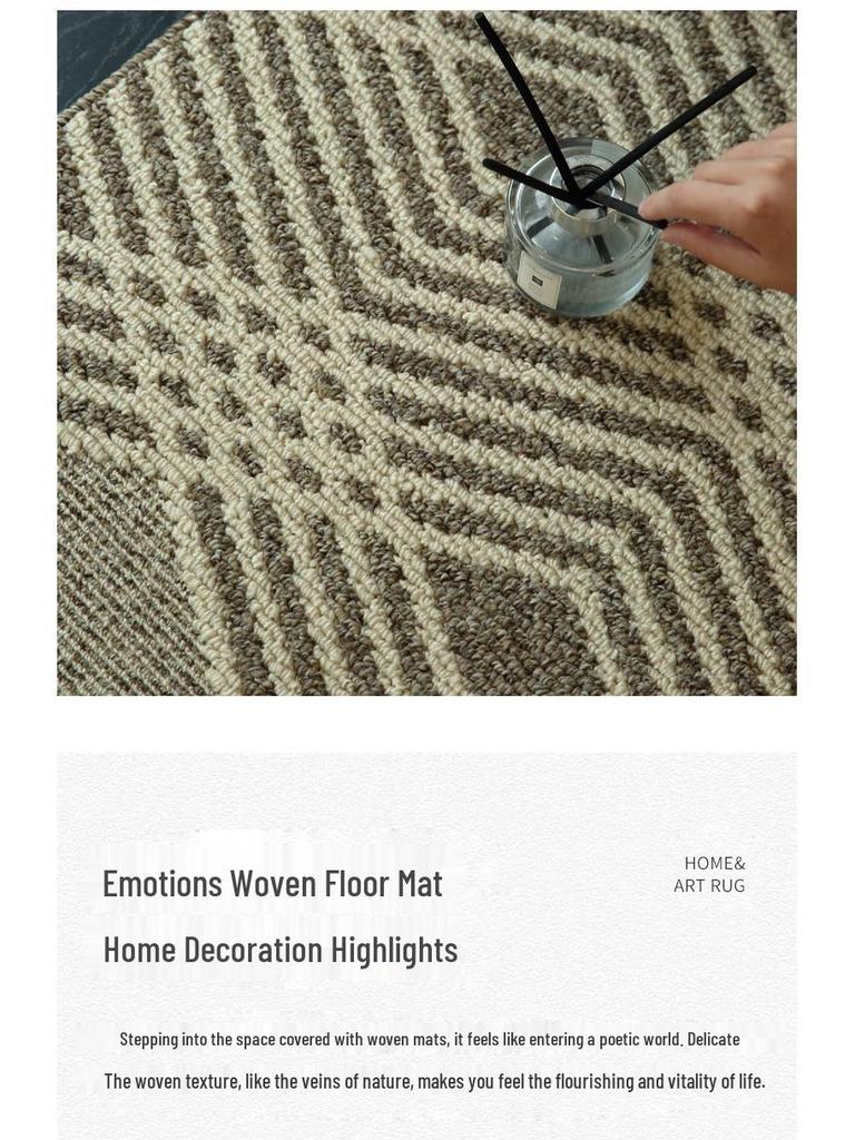 Nordic Style Dustproof Entrance Mat: Double-Layer Woven Polypropylene, Wear-Resistant, Sand-Scraper Hallway Floor Mat.