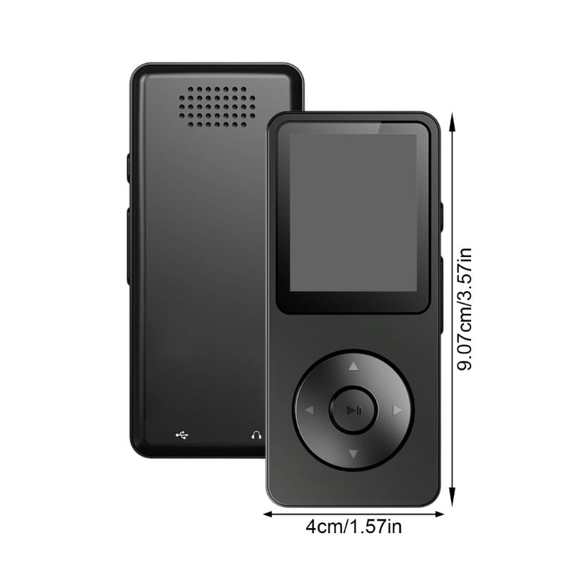 Portable MP3 Player Bluetooth-compatible Wireless Auxiliary Connectivity 1.8Inch Display Music Player E-Book Voice Recorder
