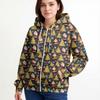 Women's Casual Fashion Long-Sleeved Zip-Up Christmas Print Knitted Hoodie