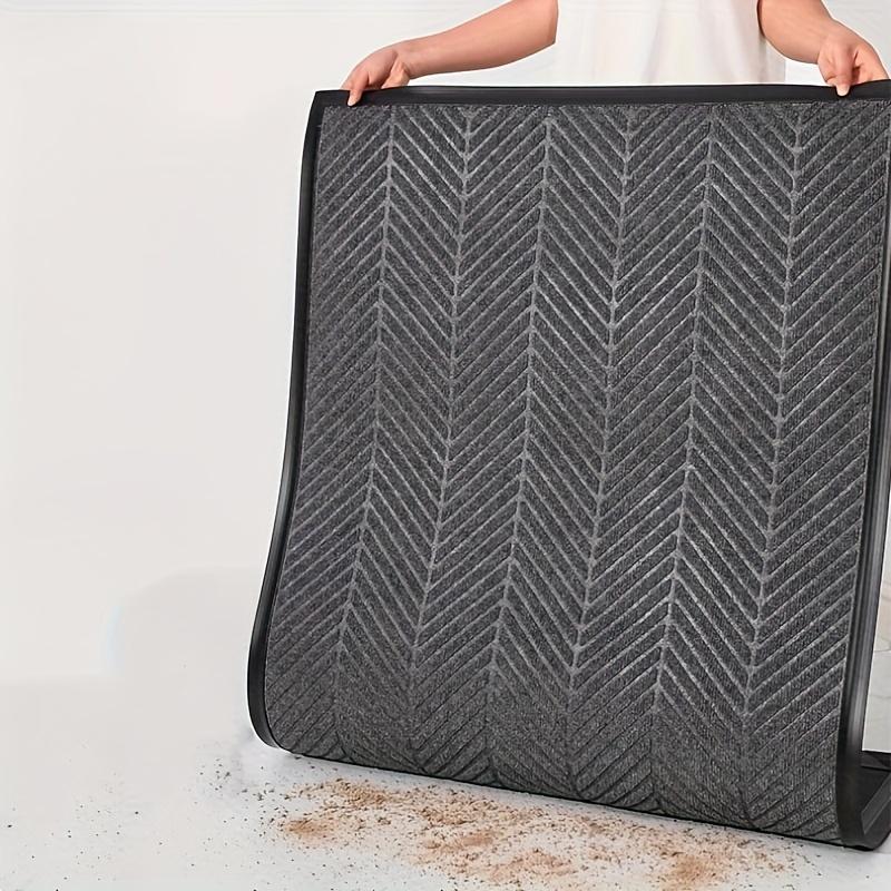 Non Slip Entrance Doormat Absorbent Tire Pattern Front Door Mat Indoor Outdoor Rubber Backed Carpet Rug For Home Hallway Entryway