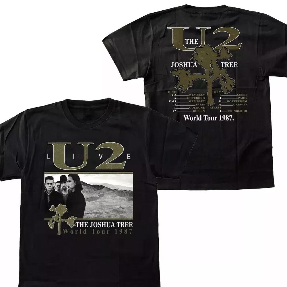 Vintage U2 Rock Band Live The Joshua Tree World Tour 1987 T-shirt Fan Gift M