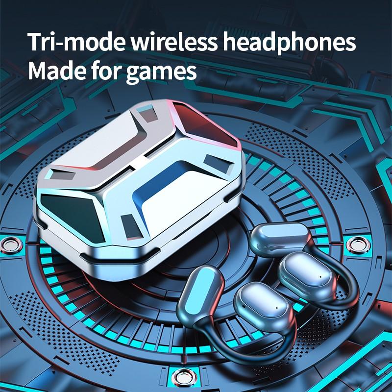NOU Căști Bluetooth în stil Mecha, fără fir, bas puternic, Căști non-in-ear Reducerea zgomotului Căști pentru jocuri e-Sports