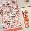 5D Embossed Nail Stickers: Floral, Cartoon, National Style, Fruit Designs, Hot Stamping