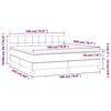 3140074 vidaXL Lit à sommier tapissier avec matelas Gris foncé 180x200cm Tissu