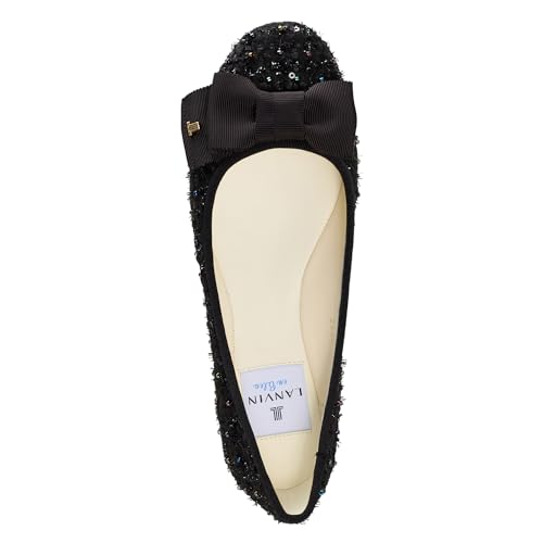 Lanvin en Bleu Women's Ribbon Motif Cutter Pumps, Size 2028, B Tweed, Size 22.5cm, E