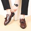 Men's Casual Leather Shoes Elegant Tassels Men Dress Shoes Pointed Toe Loafers Light Moccasins Big Size Party Wedding Shoes Male