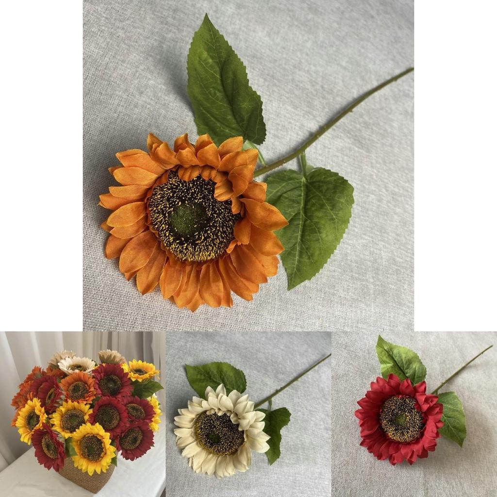 Artificial Sunflower Single Stem For Wedding Photography And Home Decoration