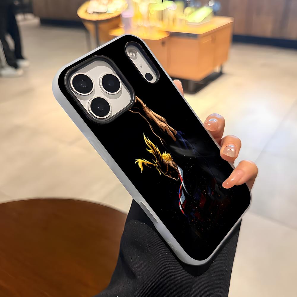 

Anime All M-Might Phone Case For IPhone 17 Air 16 E 15 14 Plus 13 12 11 Pro Max Jelly 2 In 1 Protective Case iPhone 13 Pro Max