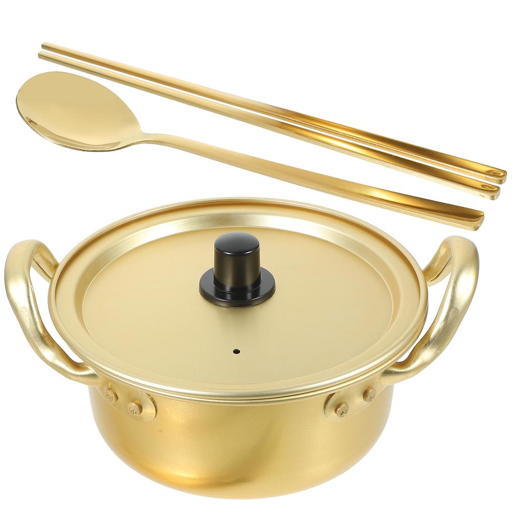 Prémiový hliníkový hrnec na instantní nudle Nádobí s rukojetí Nepřilnavý Odolný proti korozi Korejská polévka ramen pro grilování