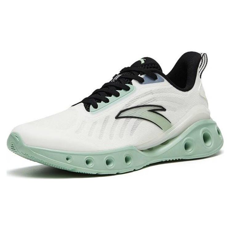 Anta Low Top Non-Slip Durable Running Shoes Men Sneakers White Green 112325520-2