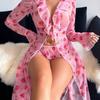 2026 New Pink Printed Erotic Underwear Sexy Pajamas Women