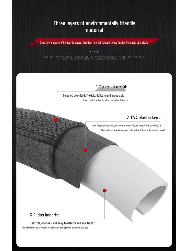Originální kožená protiskluzová krytka volantu BMW pro modely řady 3, 5, X1, X2, X3, 320li, 525