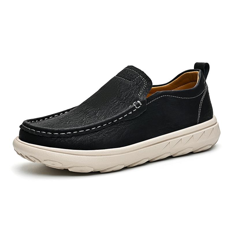 

Men s Casual Shoes Fashi Men s Shoes Handmade Soft Leather Men s Loafers Moccasins Slip-On Men s Flats Male Driving Shoes 38 чорний