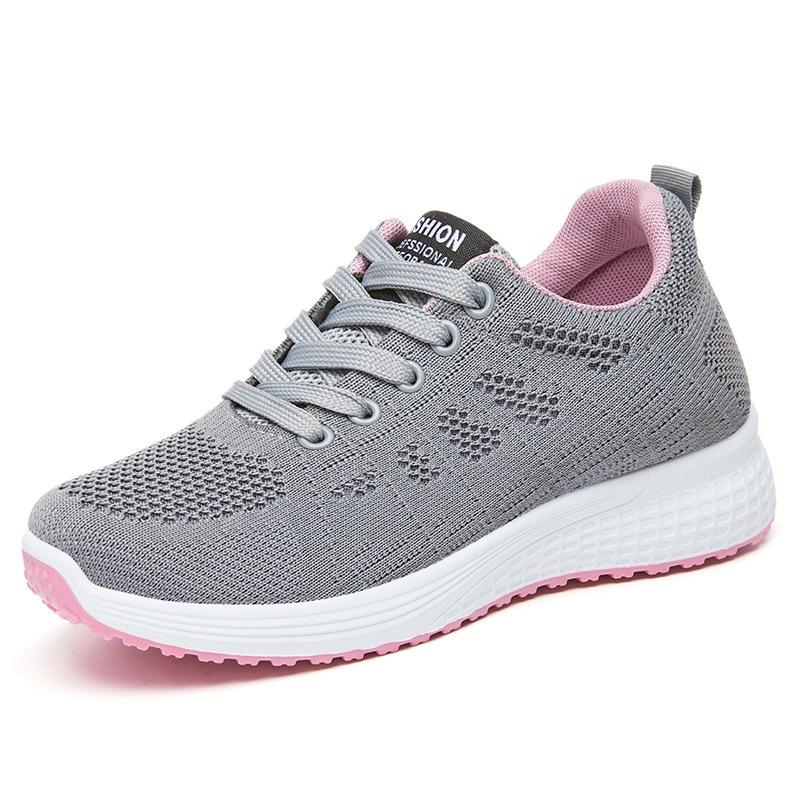 Women s Fly-knit Breathable Sneakers - Versatile Casual Lightweight Soft Sole Shoes 40