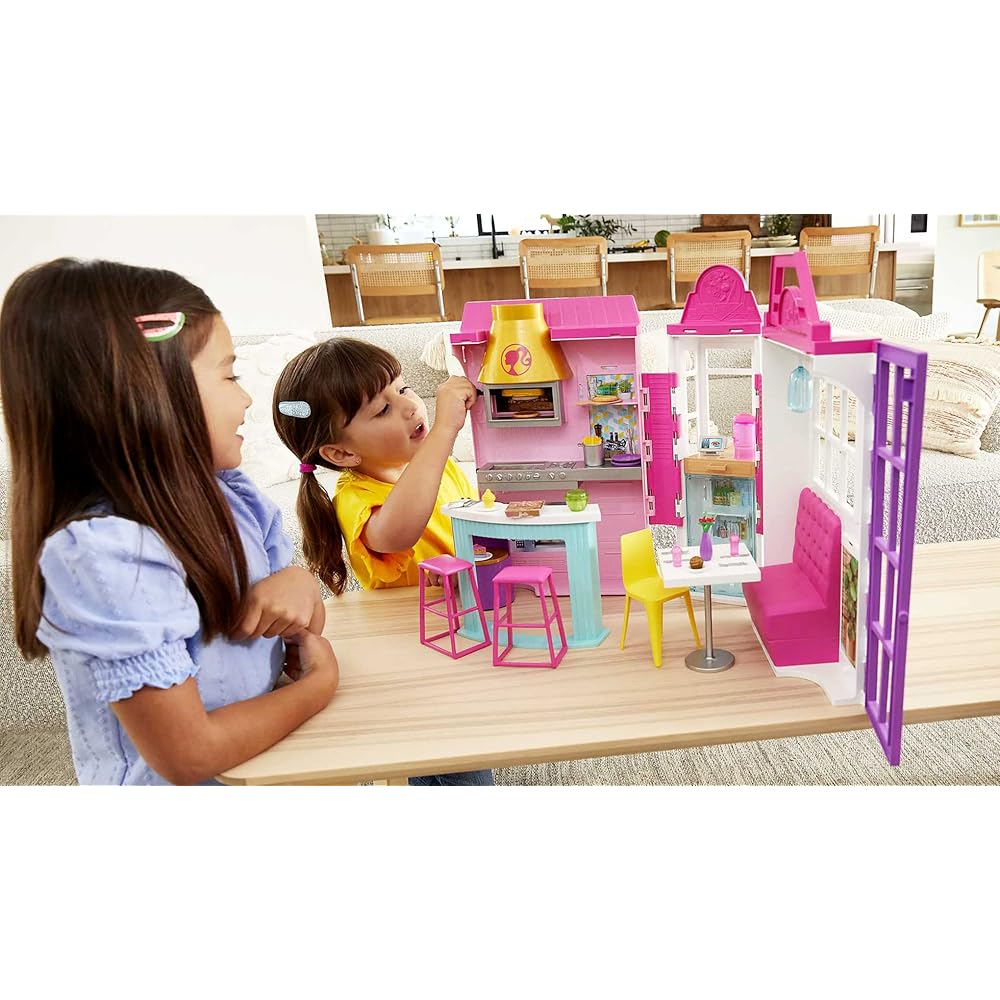 Barbie Grill Restaurant Playset with Doll and Accessories for Ages 3 and Up