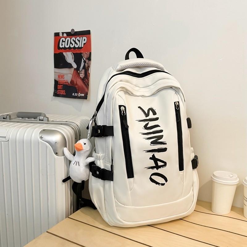 

Retro Style Campus Bookbag With Large Capacity For Teens Men