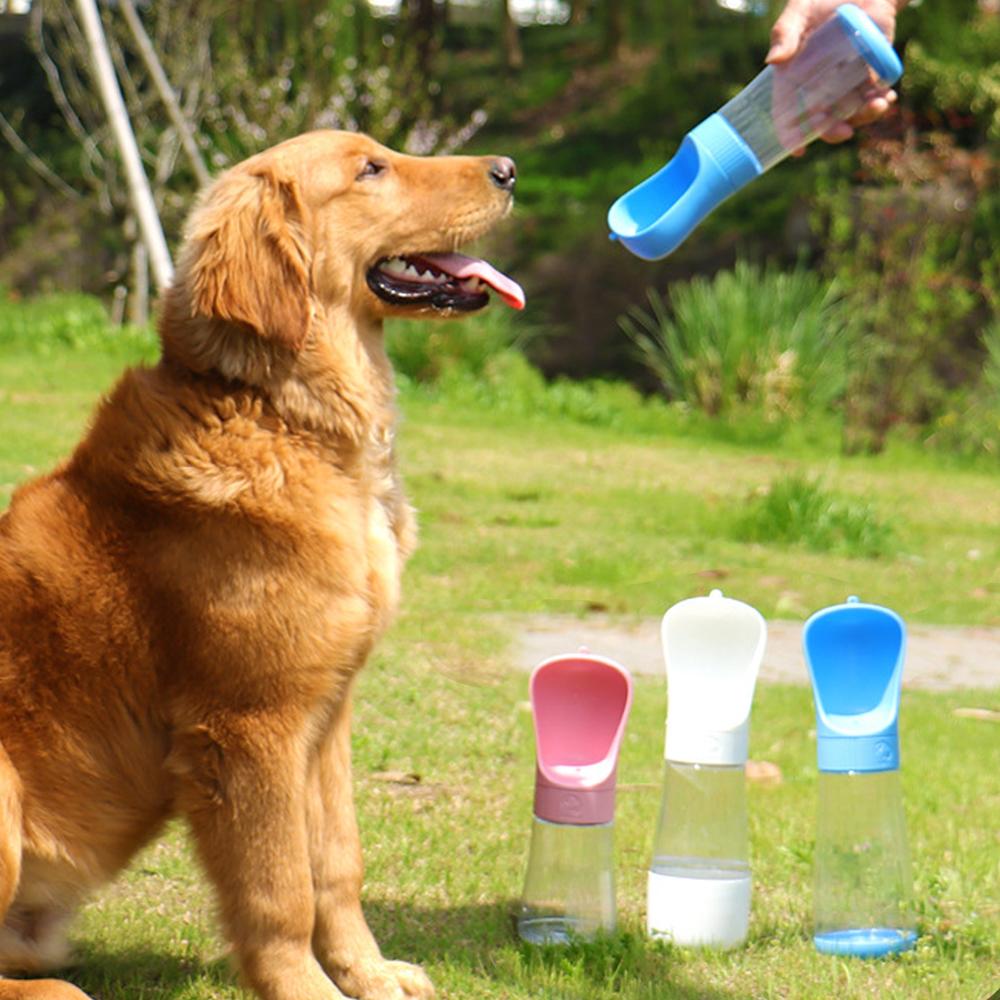 Tragbare Hunde-Wasserflasche Futter- und Wasserbehälter für Hunde Welpen Outdoor Spaziergänge Wasserflasche Haustier Trinknapf Hundezubehör