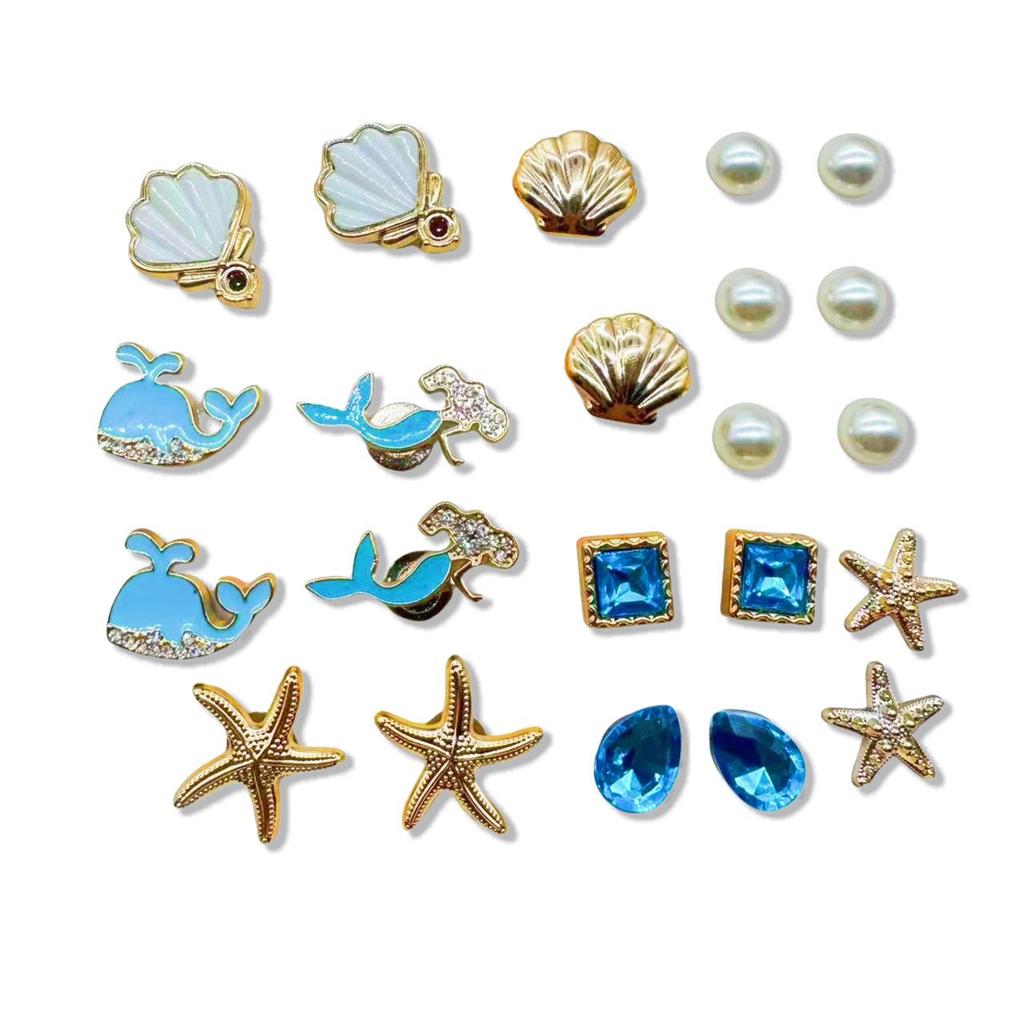Ocean Wind Tunnel Starfish & Shell Shoe Buckle Decorations