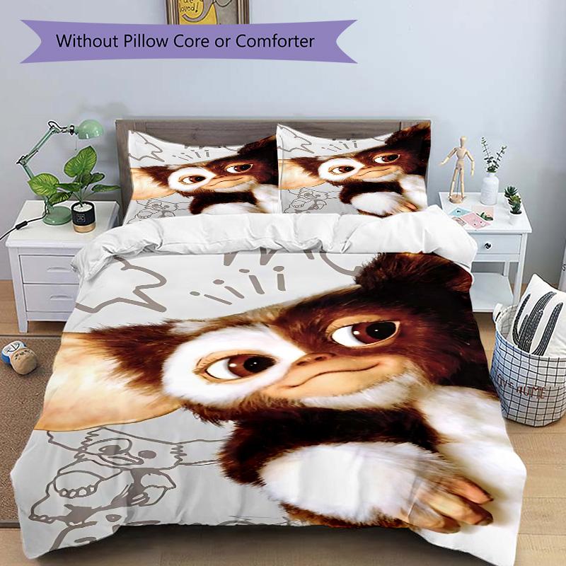 Gizmo'S Whimsical Adventure Print 3Pcs Bedding Setduvet Cover With 2 Bedropillowcase Home Birthday Gift