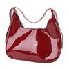 Women Underarm Bag Fashionable Glossy Surfaces PU Leather Shoulder Messenger Bag for Party Red