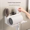 MUYA No-Drill Wall-Mounted Hair Dryer Holder