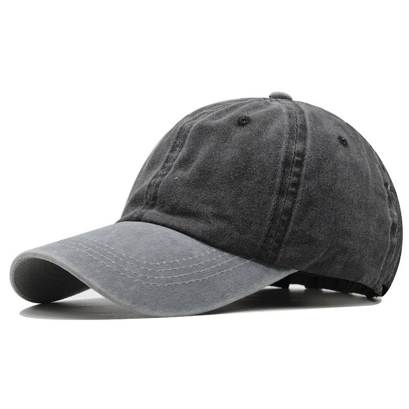 Waterwash Vintage Cotton Baseball Cap With Curved Brim For Outdoor Travel And Casual Wear