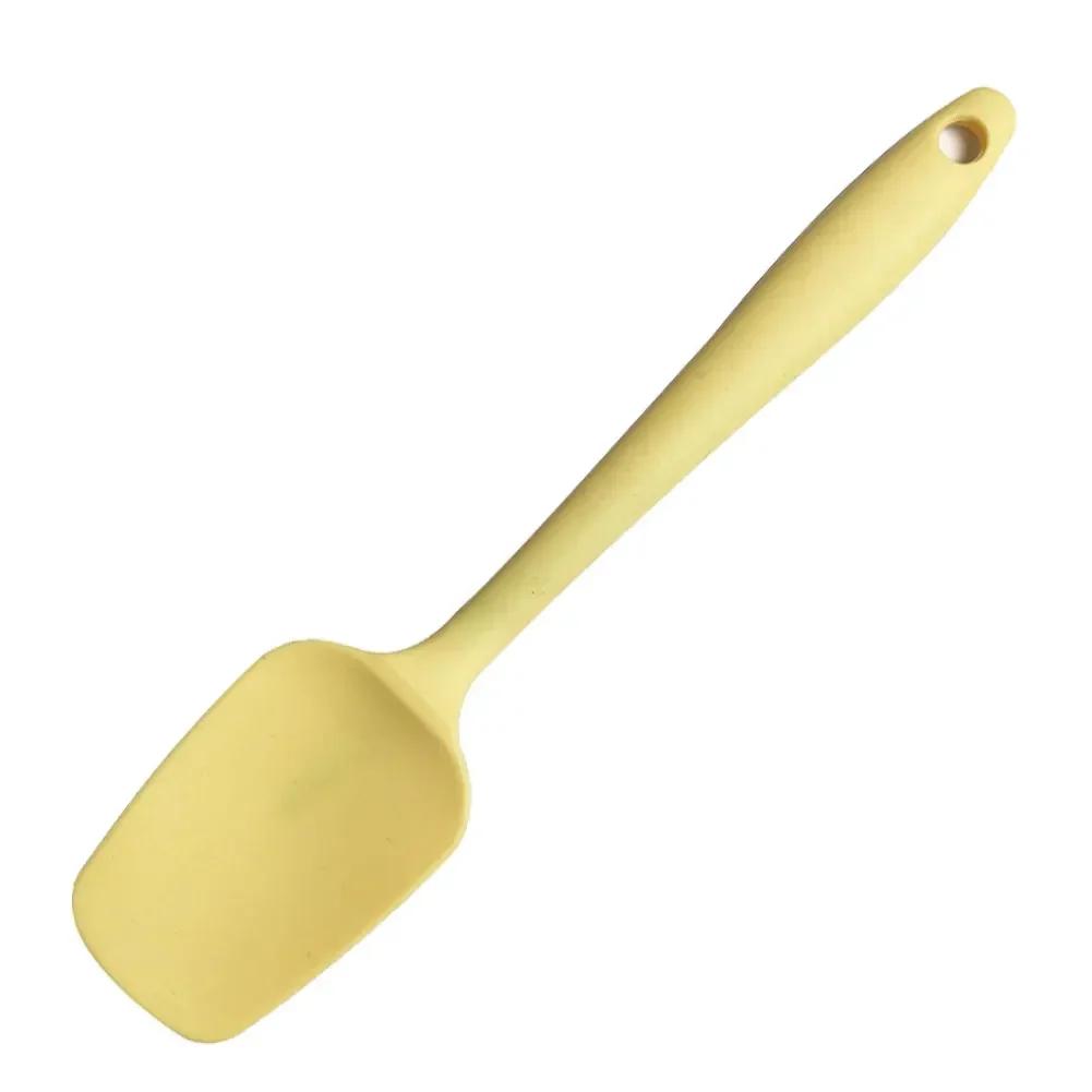 High Temp Resistant Silicone Spatula Cream Scoop Non-stick Kitchen Tool for Baking & Daily Cooking