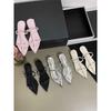 Pointed Cross Strap Outer Slippers Open-toed Sexy Beach Shoes Niche Mid-heel Wedge Sandals