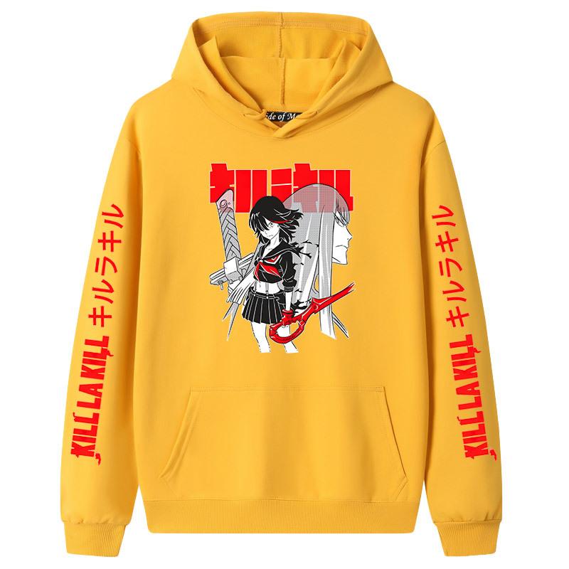 Japanese Anime Kill La Kill Hooded Long Sleeve Sweatshirt for Couples