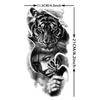 1 Sheet Realistic Fake Tiger Lion Temporary Tattoos For Women Men Adults Body Forearm Arm Leg Tattoo Sticker Waterproof Decor