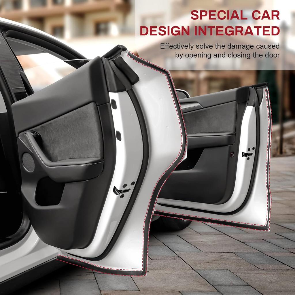 ZJZO5 Door Seal Soundproof Kit for 2025 Tesla Model 3 Y S X Rubber Weather Draft Seal Strip Wind Noise Kit Front Trunk Cover Strip