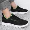 Herrsneakers Mesh Andningsbara Trendiga Snörning Lätta Svarta Promenadskor Stor Storlek Man Tenissko Zapatillas Hombre