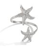 Silver Starfish Arm Cuff Bracelets Zinc Zinc Alloy Flower Upper Arm Bracelet Star Armband Arm Chain  Party