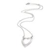 Les Trésors De Lily [J0866] - White 'Love' Silver Necklace