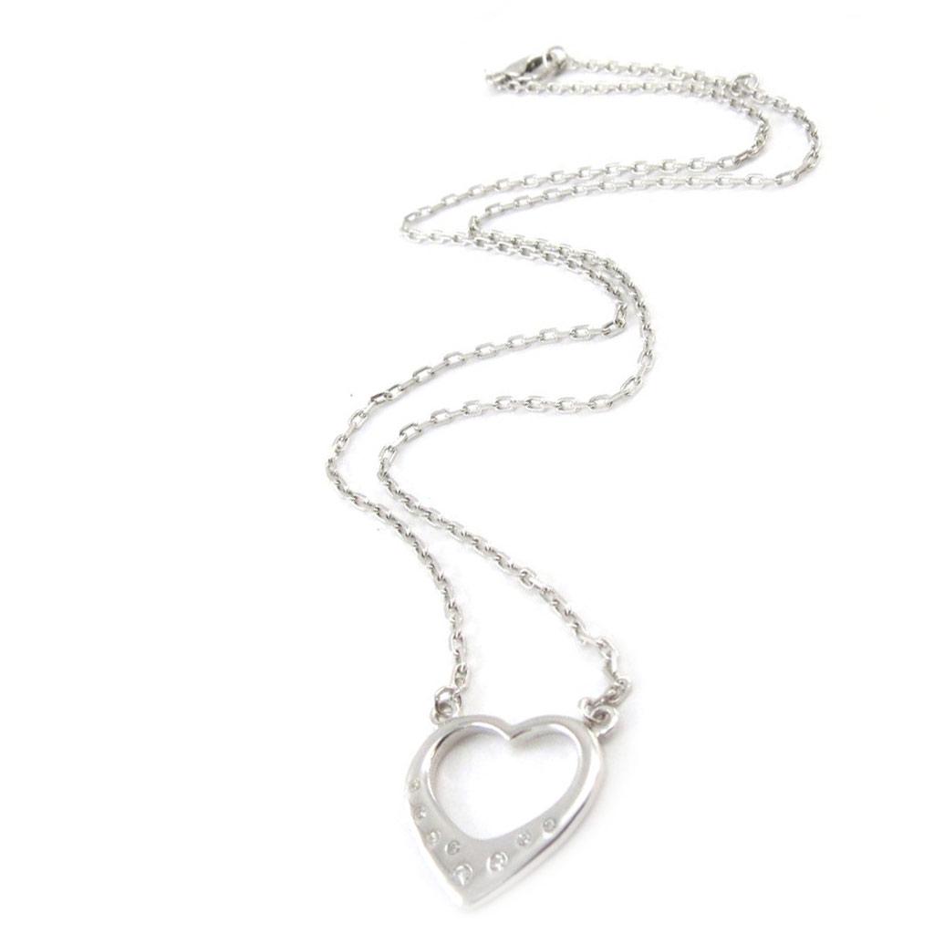 Les Trésors De Lily [J0866] - White 'Love' Silver Necklace