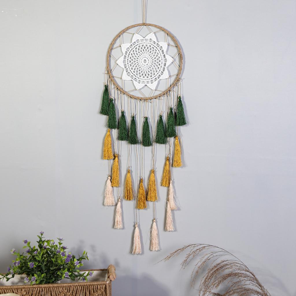 Lace Hand Woven Dream Catcher Net, Silky Nylon Tassel Dream Catcher Net, Home Wall Decoration Dream Catcher Net