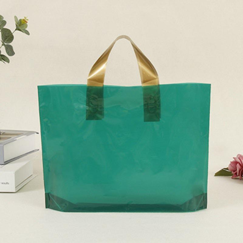 Thick Colored Tote Pocket Plastic Gift and Clothing Packag Bags Shopping Pouch DIY Handmade Clothing Stationery Dessert Cake Multi Functional Handbag